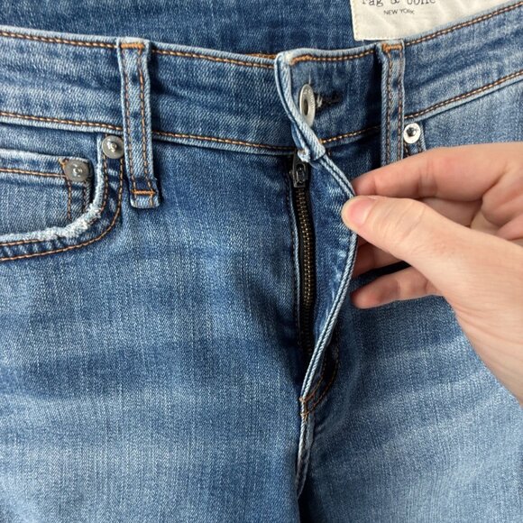 Rag & Bone Cate Mid Rise Ankle Skinny Jeans 27 Blue Denim Stretch ACTL 27X27 - Picture 9 of 16